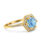 Vintage Style Round Natural Stone Hexagonal Ring