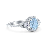 Floral Oval Natural Stone Wedding Ring
