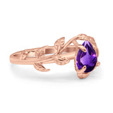 Pear Teardrop Leaf Vintage Style Ring