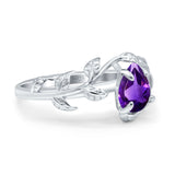 Pear Teardrop Leaf Vintage Style Ring