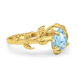 Pear Teardrop Leaf Vintage Style Ring