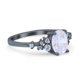 Art Deco Moissanite Silver Ring