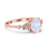 Art Deco Moissanite Silver Ring