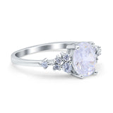 Art Deco Moissanite Silver Ring