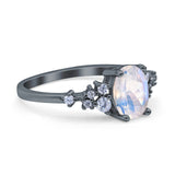 Art Deco Natural Moonstone Silver Ring