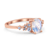 Art Deco Natural Moonstone Silver Ring