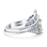 Vintage Oval Leaf Style Chevron Ring