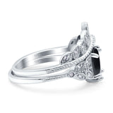 Vintage Oval Leaf Style Chevron Ring