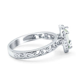 Marquise Halo Filigree Ring