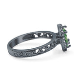 Marquise Halo Filigree Ring