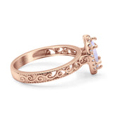 Marquise Halo Filigree Ring