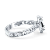Marquise Halo Filigree Ring