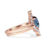 Two Piece Oval Curved Contour Silver Ring
