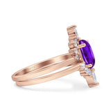 Two Piece Oval Curved Contour Silver Ring