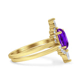 Two Piece Oval Curved Contour Silver Ring