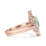 Two Piece Oval Curved Contour Silver Ring