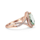 Art Deco Marquise Split Shank Ring