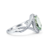 Art Deco Marquise Split Shank Ring