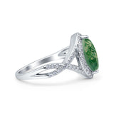 Art Deco Marquise Split Shank Ring