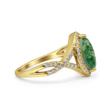 Art Deco Marquise Split Shank Ring