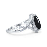 Art Deco Marquise Split Shank Ring