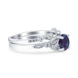 Art Deco Round Two Piece Bridal Ring