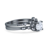 Art Deco Round Two Piece Bridal Ring