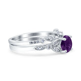 Art Deco Round Two Piece Bridal Ring