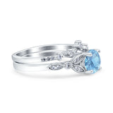 Art Deco Round Two Piece Bridal Ring