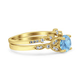 Art Deco Round Two Piece Bridal Ring