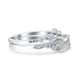 Art Deco Round Two Piece Bridal Ring