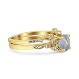 Art Deco Round Two Piece Bridal Ring