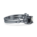 Art Deco Round Two Piece Bridal Ring