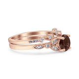 Art Deco Round Two Piece Bridal Ring