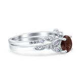 Art Deco Round Two Piece Bridal Ring