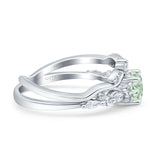 Two Piece Round Marquise Style Bridal Ring