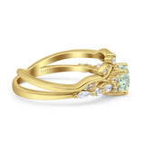 Two Piece Round Marquise Style Bridal Ring