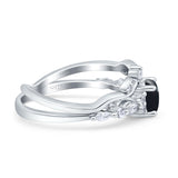 Two Piece Round Marquise Style Bridal Ring