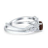 Two Piece Round Marquise Style Bridal Ring