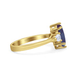 Three Stone Marquise Pear Trellis Ring