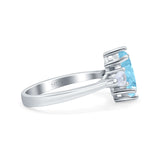 Three Stone Marquise Pear Trellis Ring