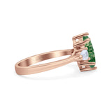 Three Stone Marquise Pear Trellis Ring