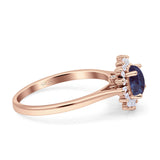 Art Deco Round Natural Floral Ring