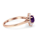 Art Deco Round Natural Floral Ring