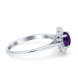Art Deco Round Natural Floral Ring