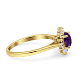 Art Deco Round Natural Floral Ring
