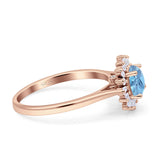 Art Deco Round Natural Floral Ring