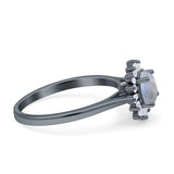 Art Deco Round Natural Floral Ring