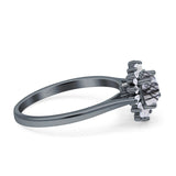 Art Deco Round Natural Floral Ring