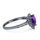 Art Deco Pear Teardrop Halo Ring 